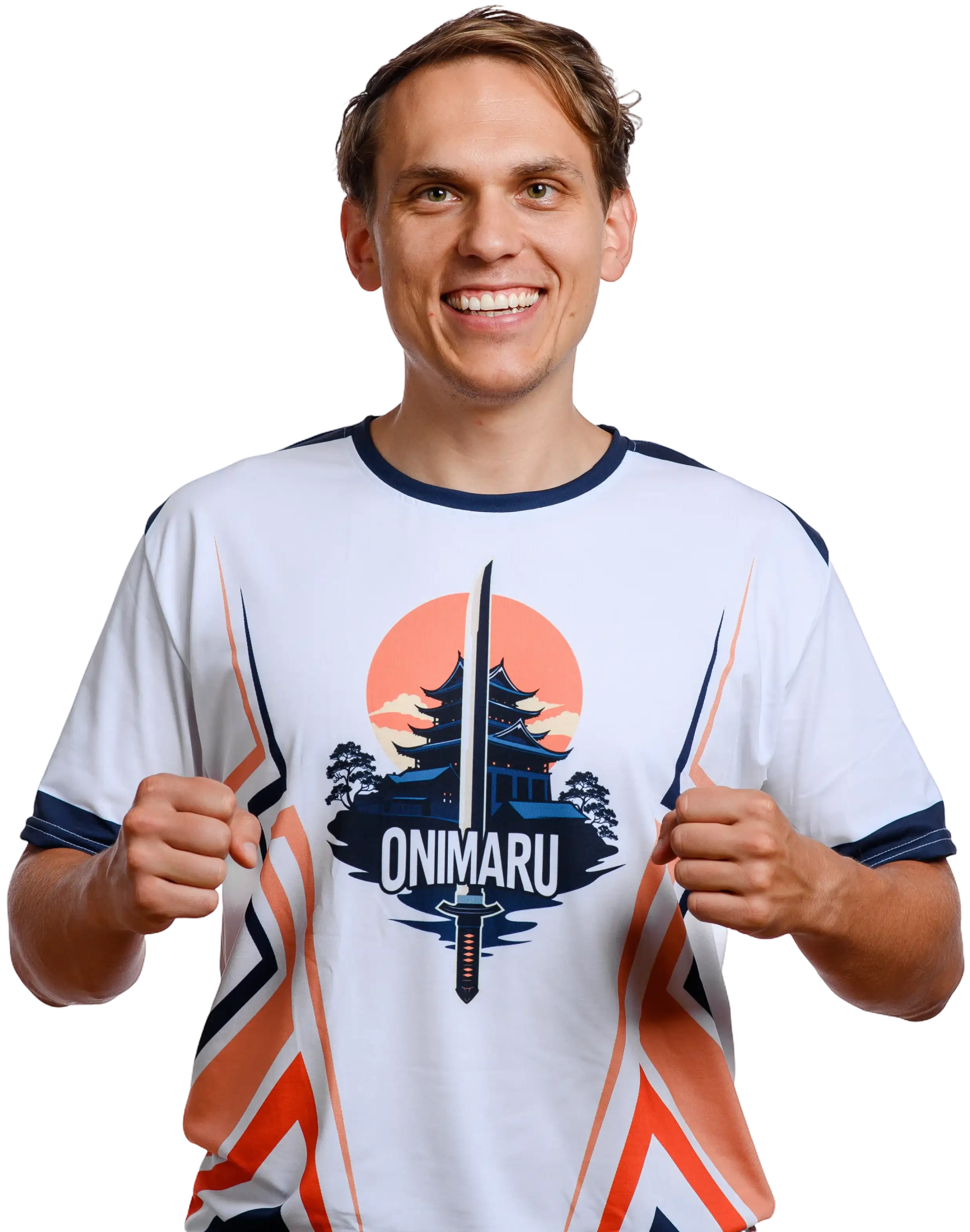 JorDan smiling with Onimaru jersey